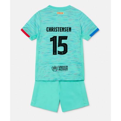 Fotballdrakt Barn Barcelona Andreas Christensen #15 Tredjedraktsett 2023-24 Kortermet (+ Korte bukser)